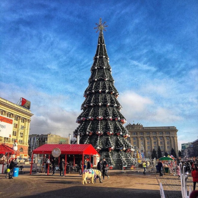 Новогодняя елка в Харькове, Украина